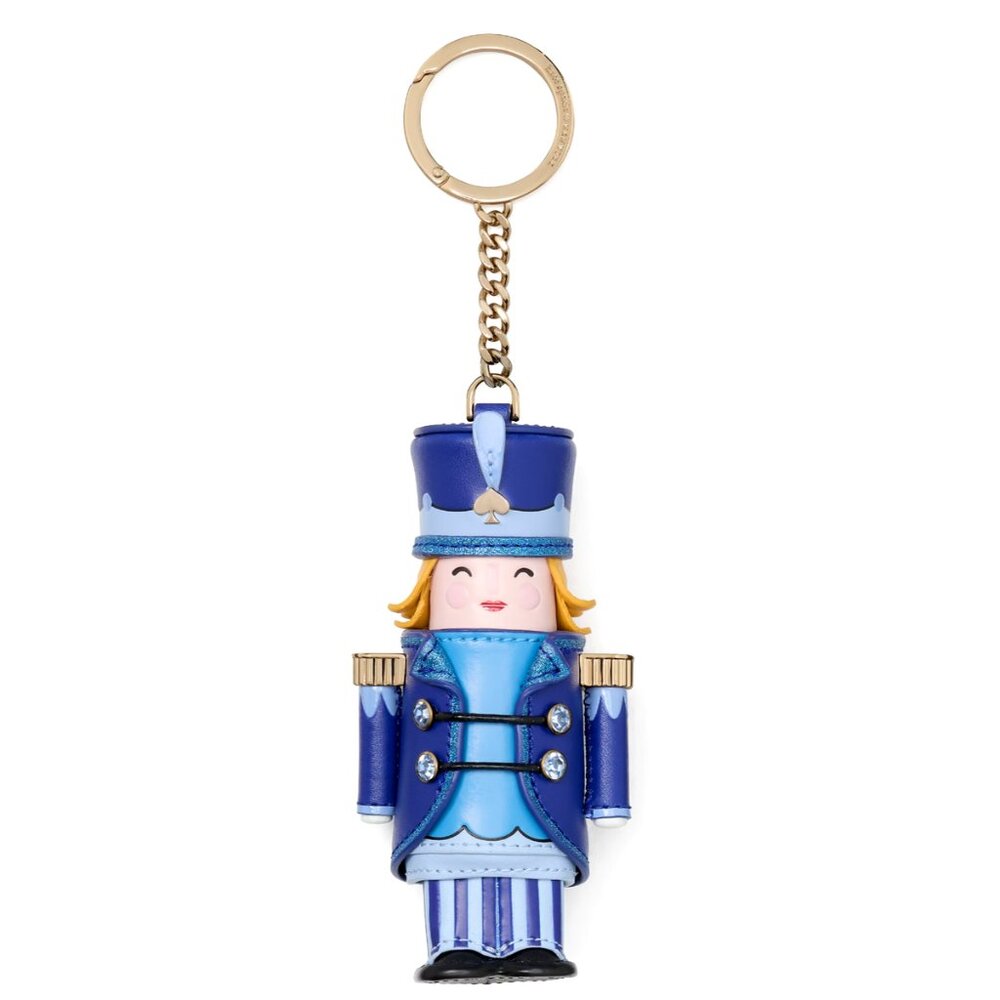 New Kate Spade Oh What 3D Nutcracker Key Chain Blue Multi